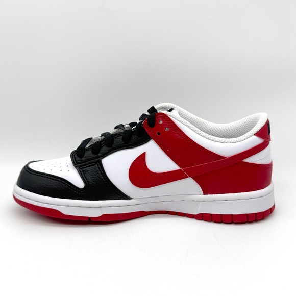 Nike Dunk Low Red Black Toe 6.5 Youth / 8 Womens New HF9980-600 - Picture 6 of 11